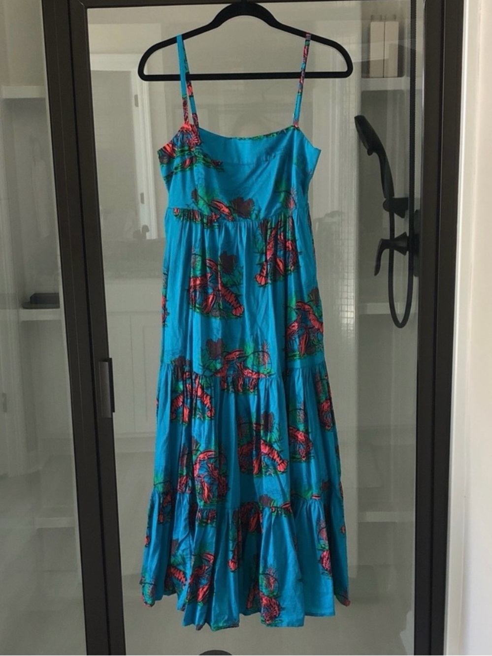 J. Crew Blue Floral Print Maxi Dress - Picture 3 of 4